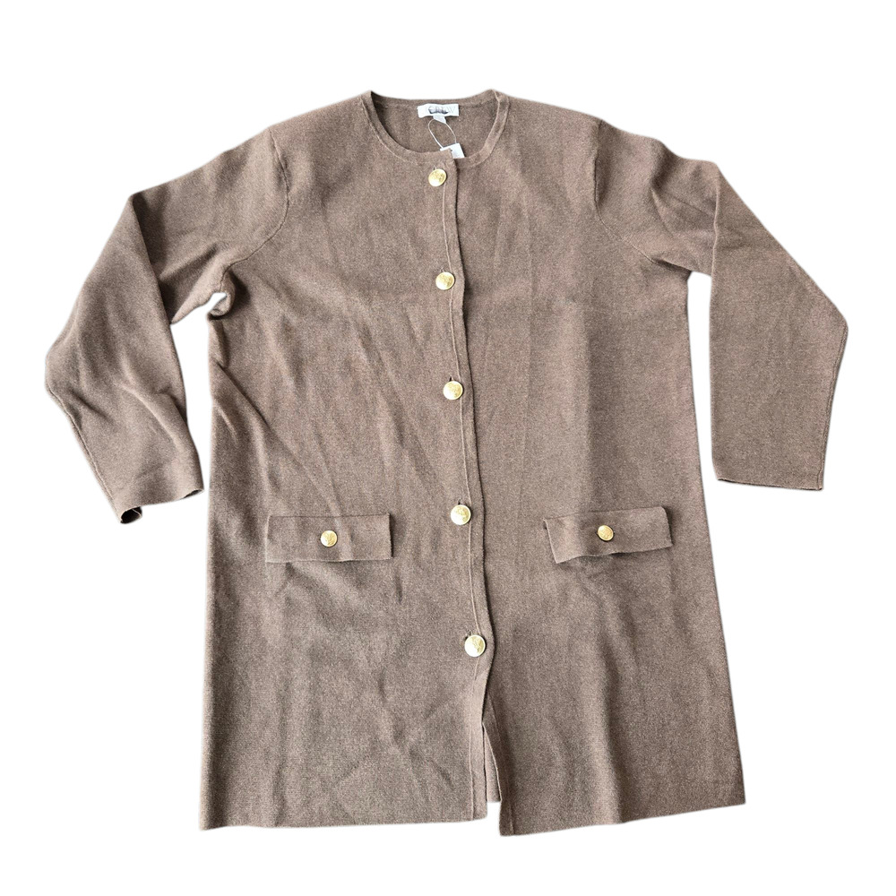 J. Crew Brown Cardigan with Gold Buttons